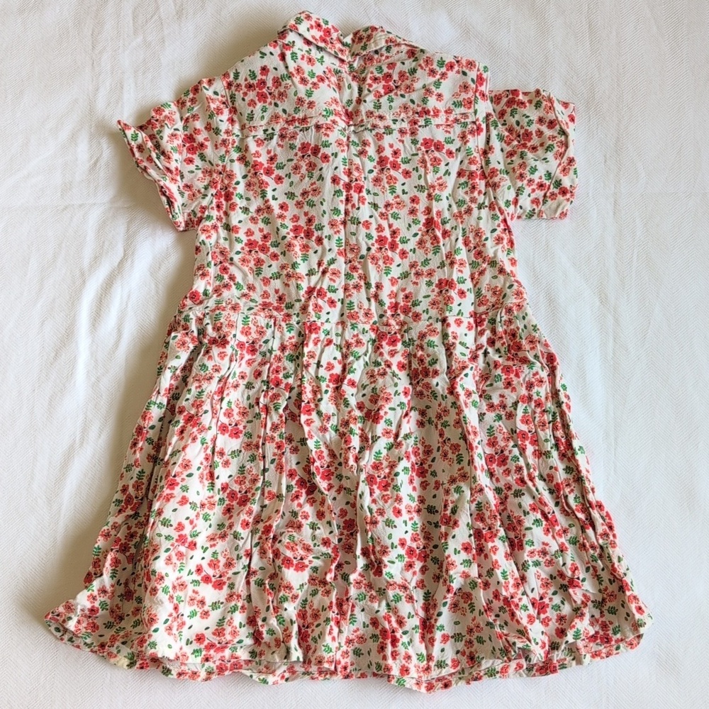babyGap pretty autumn floral rayon collared shirt dress 4T toddler girls - Picture 6 of 6